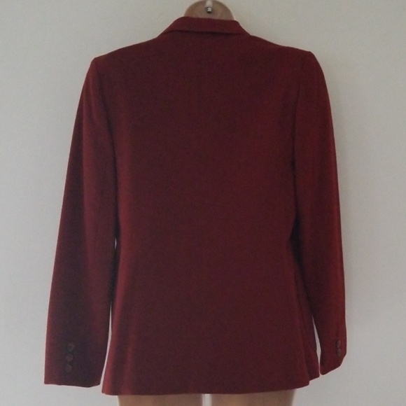 Prestige Of Boston Wine Red Blazer Jacket Size 10 - Picture 3 of 8